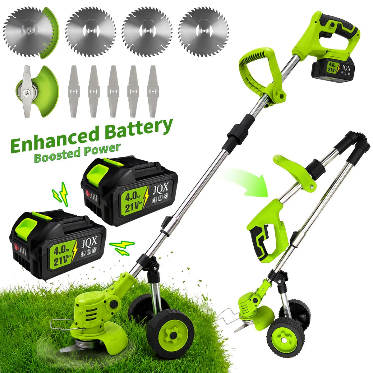 YONKON 21V 3-in-1 Cordless Weed Trimmer