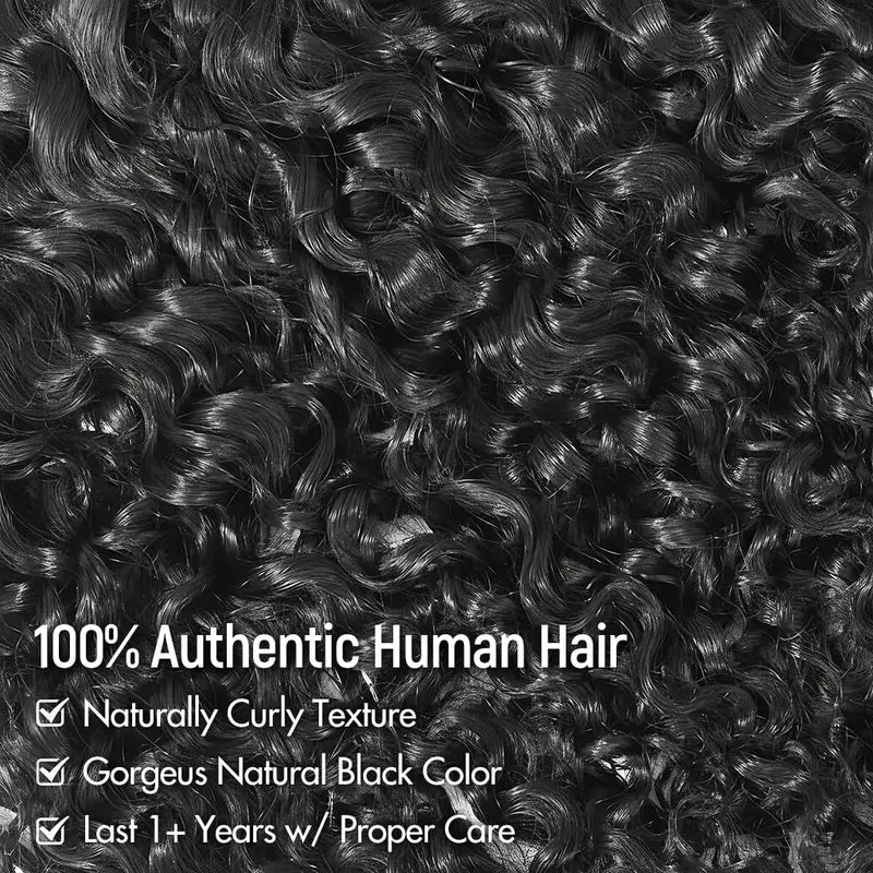 Burmese Curly Human Hair Half Wig – Glueless Drawstring, Seamless Flip-Over & Beginner-Friendly