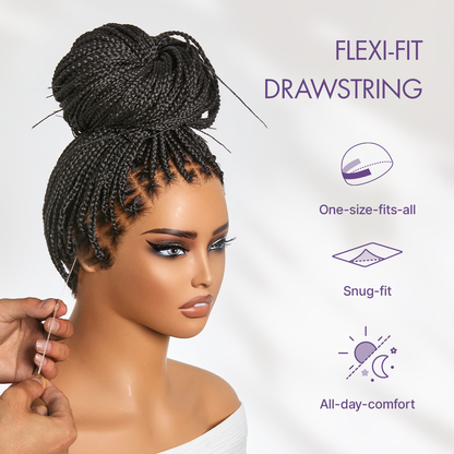 💖Real Scalp Knotless Braided Wig – Lightweight Glueless Fit