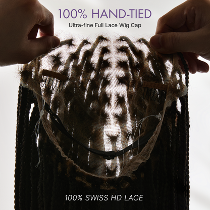 💖Real Scalp Knotless Braided Wig – Lightweight Glueless Fit