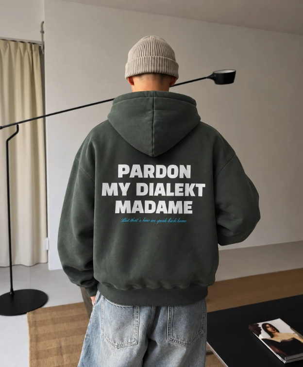 Oversized Graphic Hoodie – Vintage Streetwear Pullover with Back Print